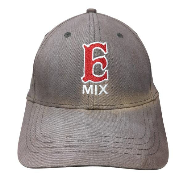 E Mix Strapback Baseball Cap Gray One Size Adjustable Embroidered Cap America - Picture 1 of 9